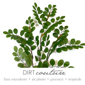 Faux Button Leaf Greenery, stem, foliage