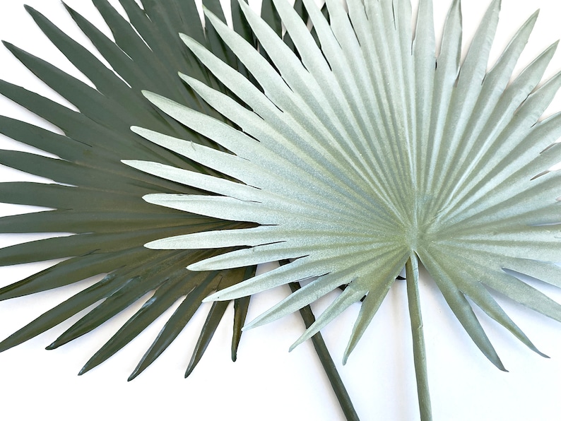 Palm, Fan palm leaf, dried look, faux, palm leaves, palm decor, tropical decor, Palmetto, palm floral image 2