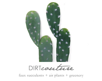 Cactus, Prickly Pear cactus, faux cactus, paddle, cactus decor, green cactus, indoor cactus