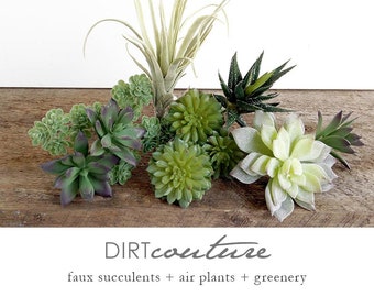 Succulent arrangement, artificial, succulent collection, faux succulents