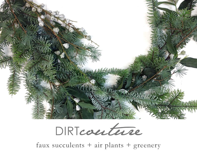 Christmas Greenery Swag Eucalyptus Pine Garland Christmas Etsy