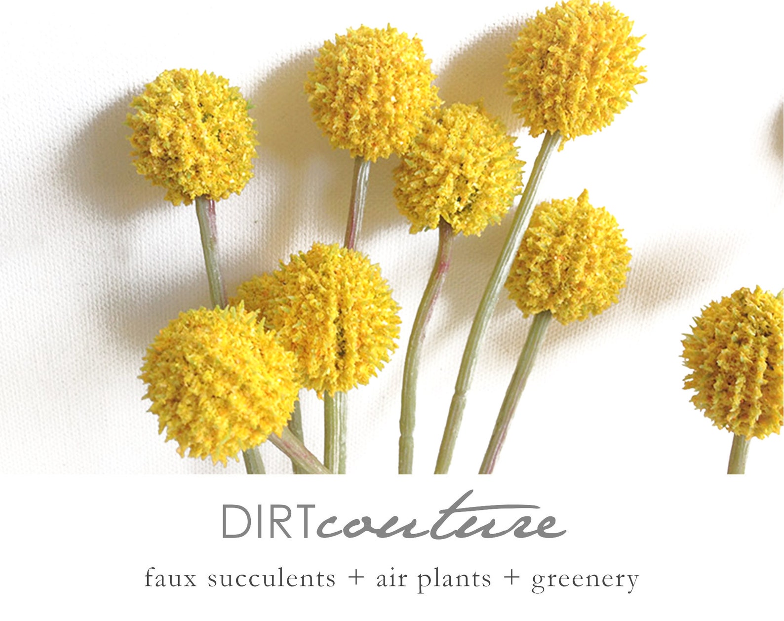 6 Faux Billy Balls Craspedia Billy Buttons Yellow Flower Etsy