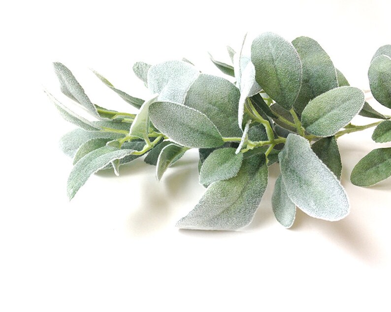 Lambs Ear Silk Flower Artificial Plant Faux Lambs Ear Gray Etsy