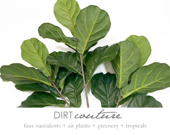 Faux Fig leaf, Fiddle Leaf, branch