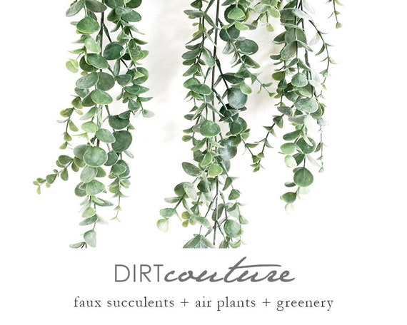 Faux Eucalyptus Garland, Silver Dollar Eucalyptus, Wedding Centerpiece