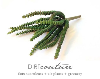 Crassula, worm succulent, Necklace vine, artificial succulent, 7-inch succulent