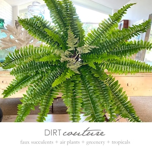 Faux Boston fern, indoor fern, artificial fern