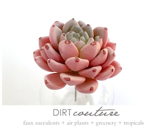 Pink Hens and chick, artificial succulent, small succulent