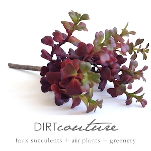 Artificial succulents, sedum, burgundy, faux succulent, stonecrop, fake succulent