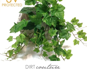 UV-protected Grape Ivy plant, artificial outdoor ivy, faux outdoor houseplant