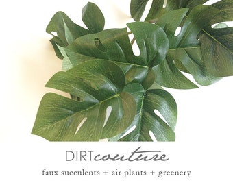 Split leaf philodendron, faux, philodendron garland, philodendron plant, monstera plant, tropical decor, greenery garland, fake philodendron
