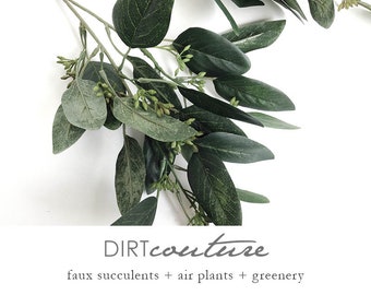 Seeded eucalyptus, faux, eucalyptus spray, silk, eucalyptus leaves, Silver dollar eucalyptus