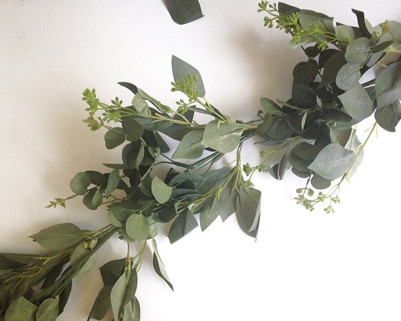 fake eucalyptus table runner