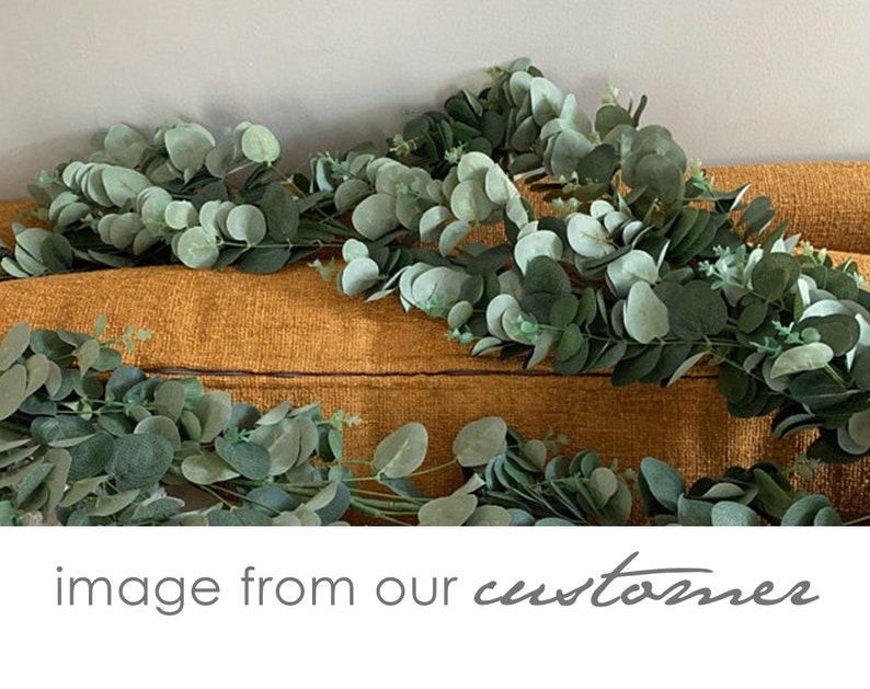 fake eucalyptus table runner