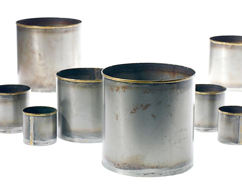 Rustic metal vase flower vase cache pot bud vase tin Etsy