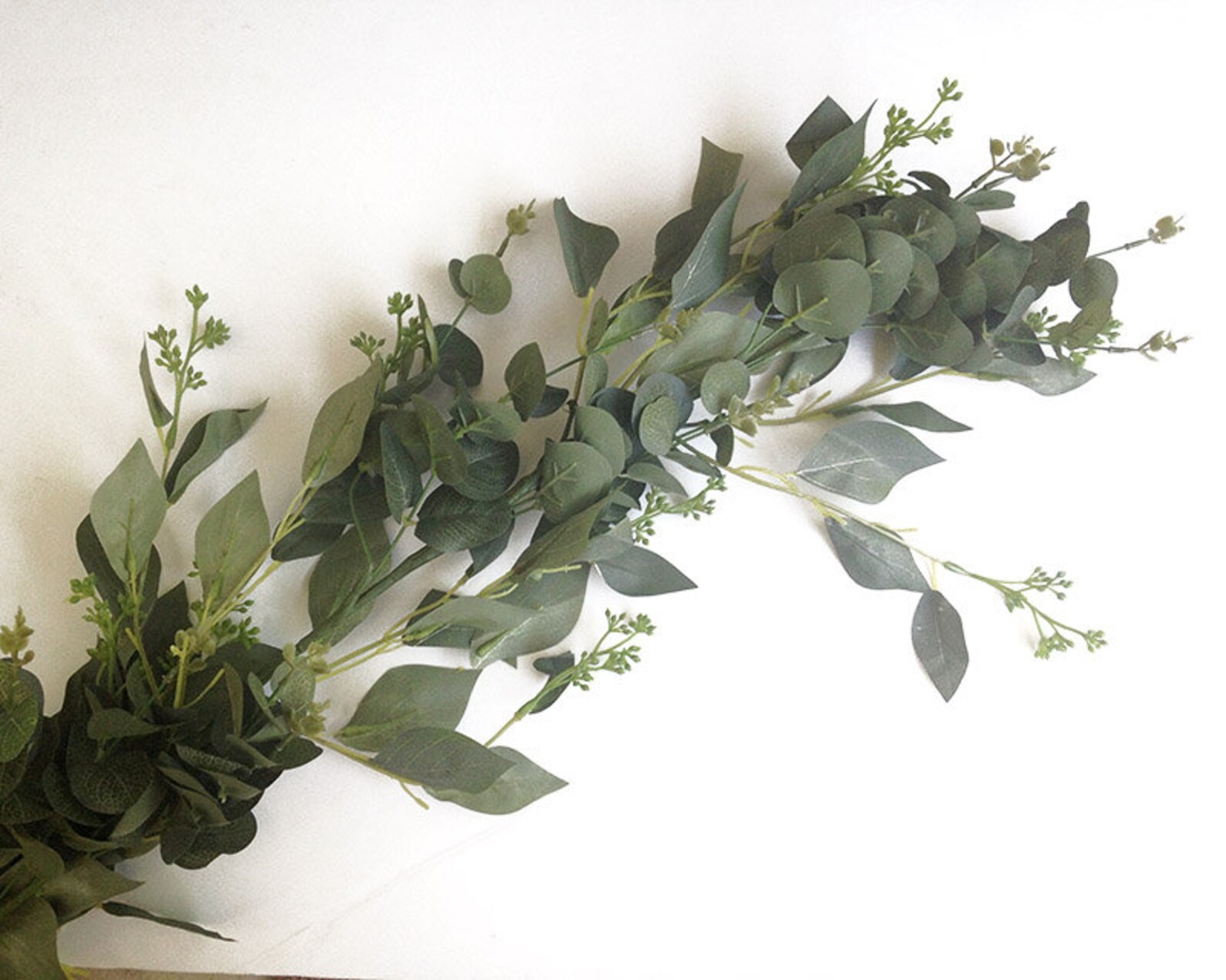 fake eucalyptus table runner