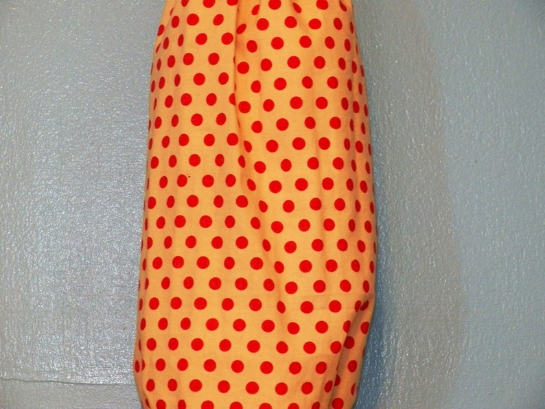 Red & Cream Polka Dot Distributeur de sacs dépicerie Porte-sac en plastique Inv 7011 image 4