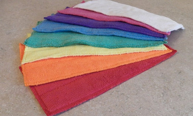 RAINBOW Color Combo Microfiber Reusable Pad Refill compatible with WetJet Set of 8 Inv 13018 image 3