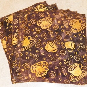 Coffee Bean UnPaper Towels Cleaning Cloths Eco friendly Set of 12 Inv 32007 image 1