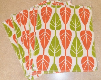 Falling Leaves- UnPaper Towels- Cleaning Cloths- Eco friendly- Set of 8 (Inv #32005)