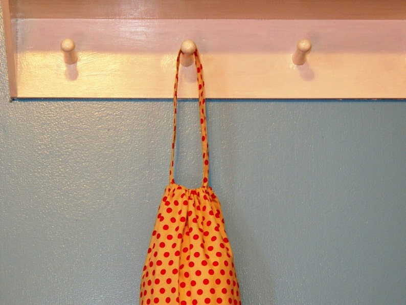 Red & Cream Polka Dot Distributeur de sacs dépicerie Porte-sac en plastique Inv 7011 image 3