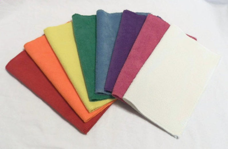 RAINBOW Color Combo Microfiber Reusable Pads Refill compatible with Sweeper Set of 8 Inv 14018 image 5