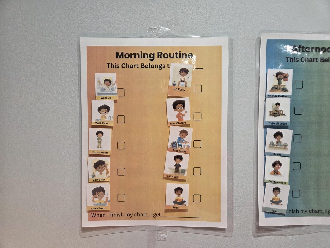 Kids Visual Routine System | Customizable Morning, Afternoon and ...