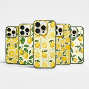 Coque de portable citron pour iPhone 16 Pro Max, 15 Plus, 14, 13, 12, 11, XS et Samsung S25, S24, A56, A55, Pixel 9, 8