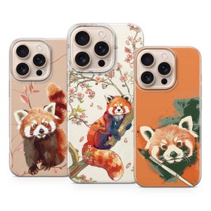 Red Panda Phone Case Cute Animal Cover for iPhone 16 Pro Max, 15 Plus, 14, 13, 12, 11, XS & Samsung S25, S24, A56, A55, Pixel 9, 8