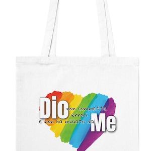 Dio non commette errori e non ha iniziato da me | Borsa shopper LGBTQIA+