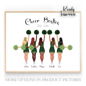 Cheerleader Besties Cheer Besties Cheerleaders Team Picture Cheer Squad Senior Gift Cheerleader Gift College Dorm Senior Cheerleader Gift