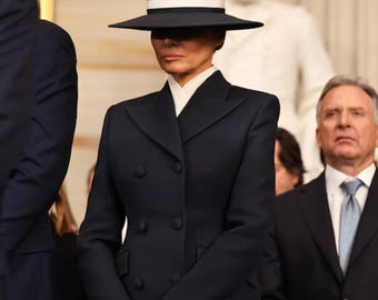 Women’s Wide Brim Wool Top Hat with White Band – Elegant Formal Dress Hat