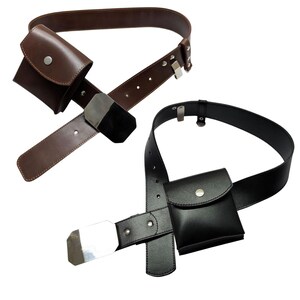 ROTJ Luke Skywalker Belt Costume Anakin Jedi Belt with Saber Clip and Pouch Real Thick Material Return of the Jedi , Star Wars Cosplay Belt