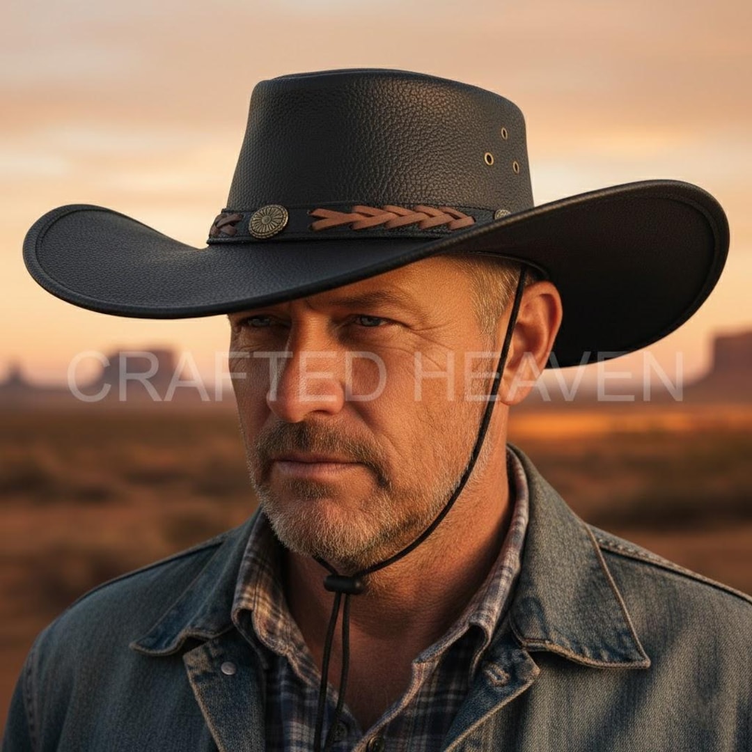 Handmade Leather Cowboy Hat, 5