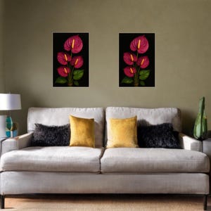 Anthurium Bouquet - Canvas