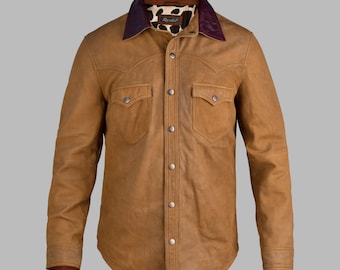 Men Vintage Brown Real Cow Leather Jackets - Etsy