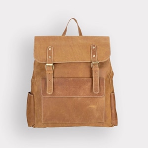 Lederrucksack Crazy Horse, Hanmade Lederrucksack für Schule oder Arbeit, Unisex Rucksack