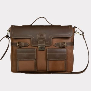 Leather Messenger Bag - Carry Your 16-Inch Laptop in Style