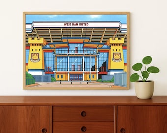 Upton Park London Art Print West Ham United FC Poster