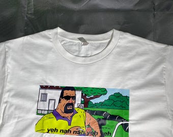 100% cotton mike nolan the big lez show t shirt white green