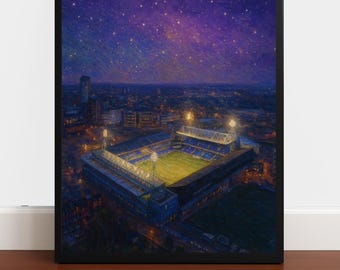 Portman Road Art Print : Vintage Ipswich Football Ground Lucky Shirt Art Picture