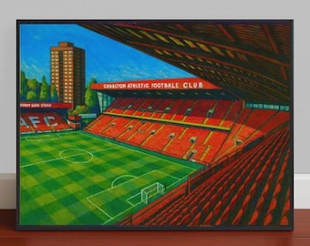 The Valley Art Print : Charlton Athletic Football Ground Poster Painting