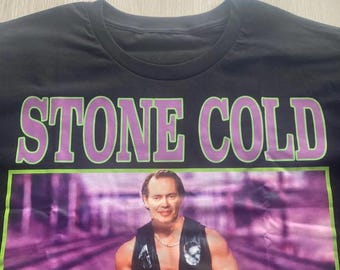 steve buscemi 100% cotton t shirt : black with green purple graphic vintage 90s 1990s y2k