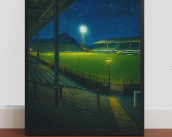 Easter Road Edinburgh Leith Art Print : Large Poster Painting Hibernian Football Club / FC
