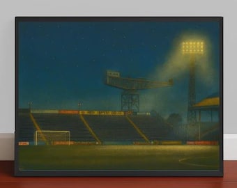 Cappielow Park Art Print Greenock Morton Football Club Ground Poster Painting