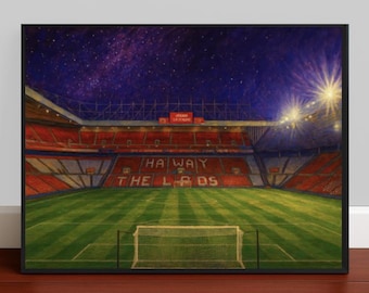 Stadium of Light Art Print : Vintage Sunderland Football Ground Art Picture