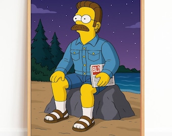 German Flanders A1 Art Print : Large Giant Poster Vintage Double Denim Shirt Jeans Sandles