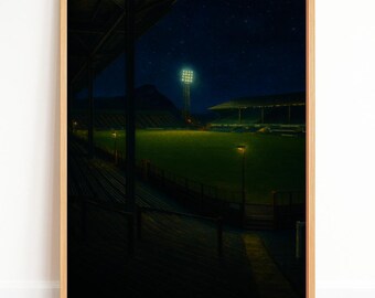 Easter Road Edinburgh Leith Art Print : Large Poster Painting Hibernian Football Club / FC