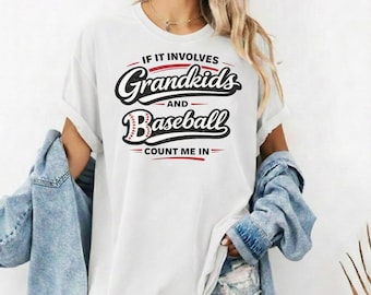 Baseball Grandma Game Day T-Shirt, Comfortable Cotton Tee