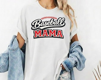 Baseball Mama Game Day T-Shirt, Comfortable Cotton Tee